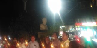 इंदौर में मोमबत्ती मार्च, मानव शृंखला