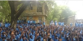 चेन्नई मेट्रो जलापूर्ति और सीवरेज बोर्ड के कर्मियों का धरना जारी