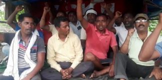 धनबाद में दहीबाड़ी में मजदूरों का आंदोलन जारी