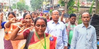 पश्चिम बंगाल मध्याह्न भोजनकर्मी समिति ने की विरोध सभा