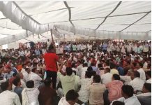 जयपुर में मनरेगा संविदा कर्मियों का विरोध प्रदर्शन