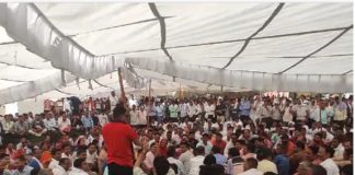 जयपुर में मनरेगा संविदा कर्मियों का विरोध प्रदर्शन