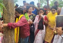 पेड़ों को रक्षा सूत बाँधकर वन संरक्षण का लिया संकल्प