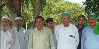 उत्तर प्रदेश के अमरोहा में भारतीय किसान यूनियन का धरना प्रदर्शन