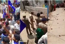 मथुरा में बाबासाहब की शोभायात्रा पर पथराव