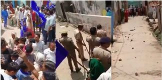 मथुरा में बाबासाहब की शोभायात्रा पर पथराव