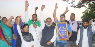 2 अप्रैल 2018 के भारत बंद में शहीद नौजवानों की याद में खिरियाबाग में हुई श्रद्धांजलि सभा