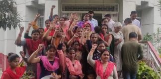 उत्तराखंड के रुद्रपुर में इंटरार्क मजदूरों के हक में महिलाओं ने निकाली पदयात्रा