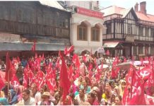 हिमाचल प्रदेश में विभिन्न माँगों को लेकर हजारों मजदूरों ने किया प्रदर्शन