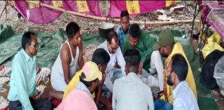 झारखंड के चांडिल में विस्थापितों का धरना जारी