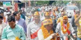 पुरानी पेंशन बहाली को लेकर कर्मचारियों ने निकाली रथयात्रा