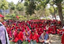 हरियाणा में वादाखिलाफी से क्षुब्ध आँगनवाड़ी कार्यकर्ताओं का प्रदर्शन