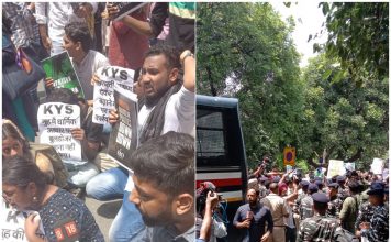 सांप्रदायिक हिंसा व हेट स्पीच के खिलाफ हरियाणा भवन पर प्रदर्शन, पीयूसीएल ने पुलिसिया दमन की निंदा की