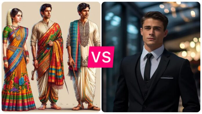 indian culture vs Western culture image