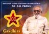 Invitation to the Centenary Celebration of G.G. Parikh G.G. Parikh