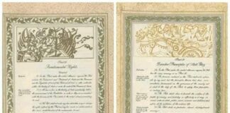 भारतीय संविधान की मूल प्रति के चित्र Indian Constitution