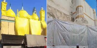 उप्र में मस्जिदों को तिरपाल से ढँकने का फ़ैसला किसका था?