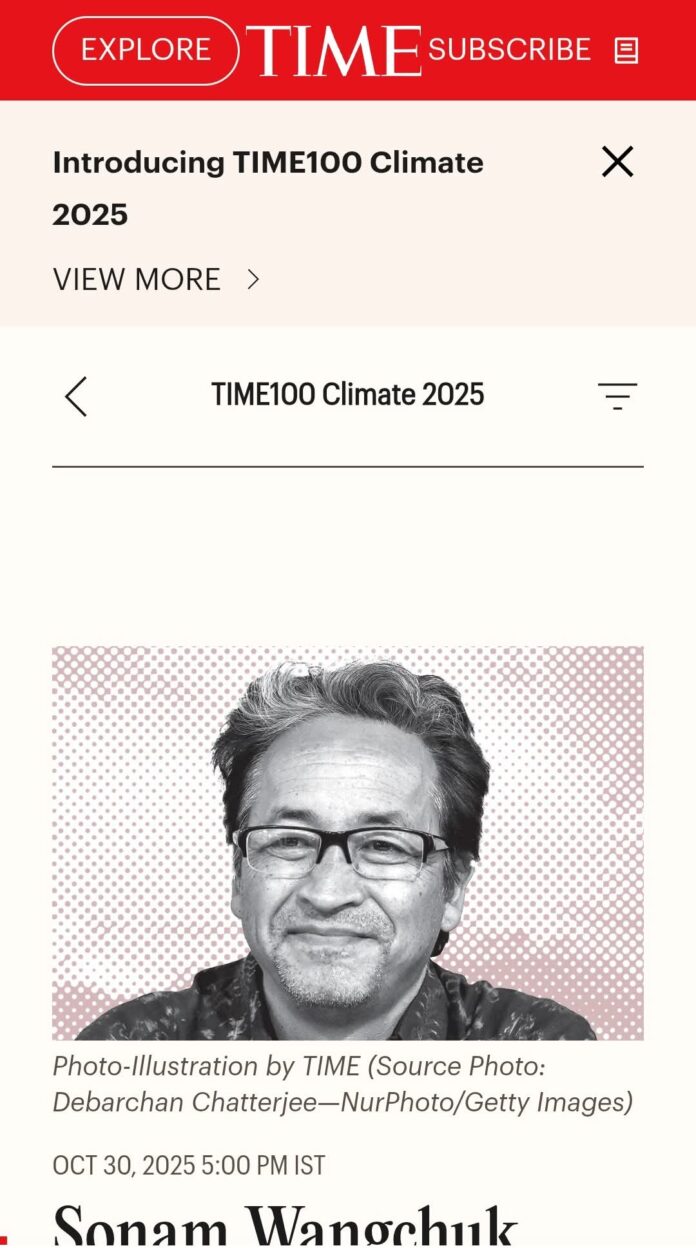 Sonam Wangchuk: Times Honour