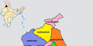 The Downfall of Punjab. Punjab map